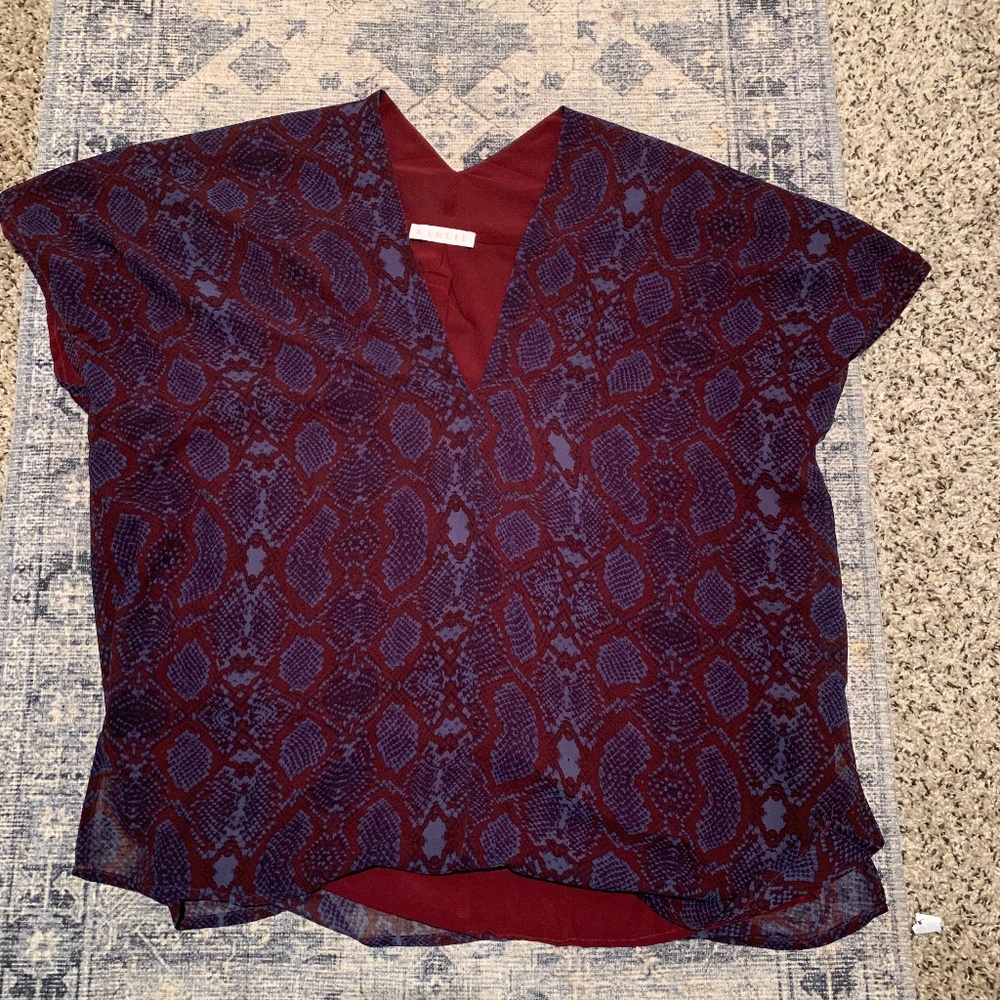 Karlie Timber Snake Print V-Neck Top